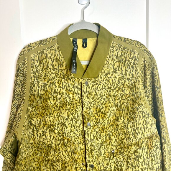 Lululemon Lab Snapdown Jacket Batik Animal TieDye Print Bomber Shirt Jacket L - Picture 5 of 6